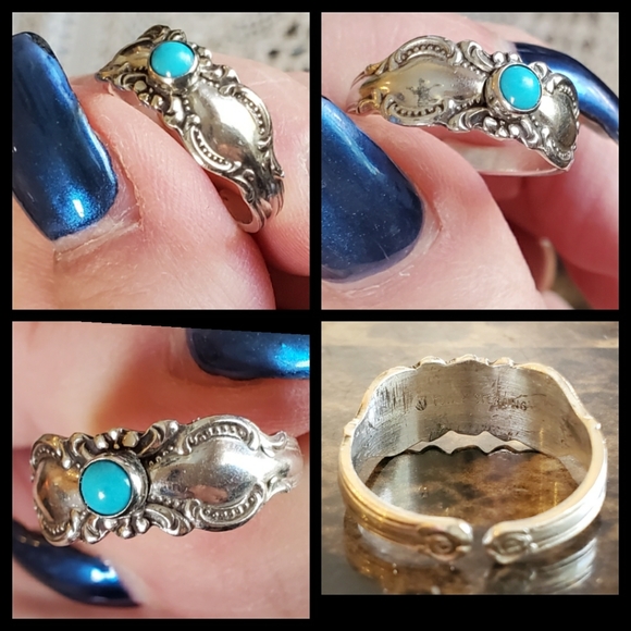 Genuine Sleeping Beauty Turquoise Ring Size 8.5-9 - Picture 4 of 7